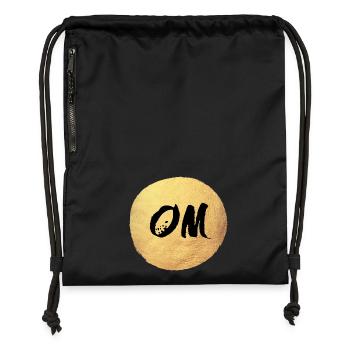 Yoga Kreis Om Meditation Entspannung - Turnbeutel aus Recycling-Material - Schwarz - Vorne