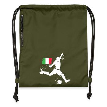 Équipe d’Italie de football Joueur Blast - Sac à cordon en polyester recyclé - military green - Devant