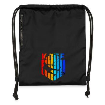 Kite - Turnbeutel aus Recycling-Material - Schwarz - Vorne