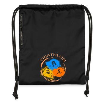 Triathlon - Turnbeutel aus Recycling-Material - Schwarz - Vorne