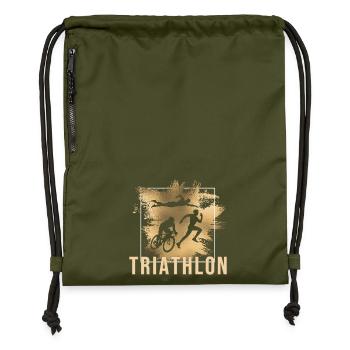 Triathlon - Turnbeutel aus Recycling-Material - military Green - Vorne