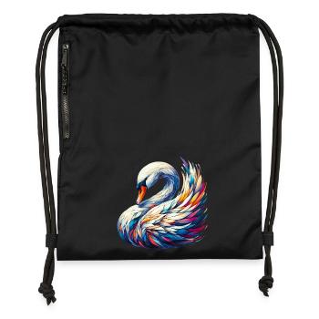 Swan - Gymsac made from recycled material - black - Front