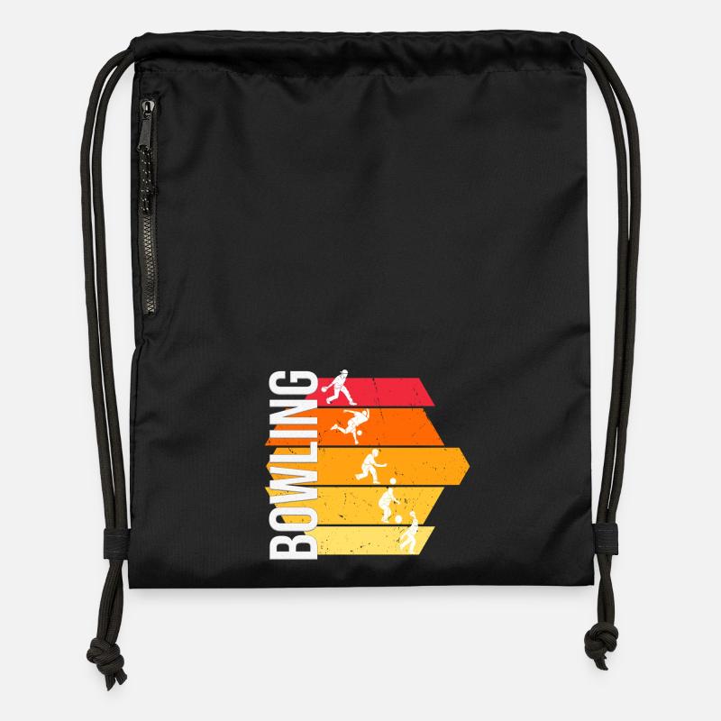 Bowling - Turnbeutel aus Recycling-Material - Schwarz
