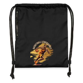 Basketball Leidenschaft - Turnbeutel aus Recycling-Material - military Green - Vorne