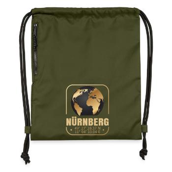 Nürnberg - Turnbeutel aus Recycling-Material - military Green - Vorne