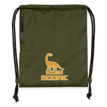HIGH SCORE - Gymsac made from recycled material - military green - Front