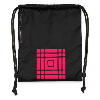 Quadrilatère Art > Vectorielle Graphique - Sac à cordon en polyester recyclé - noir - Devant