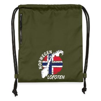 Lofoten - Turnbeutel aus Recycling-Material - military Green - Vorne