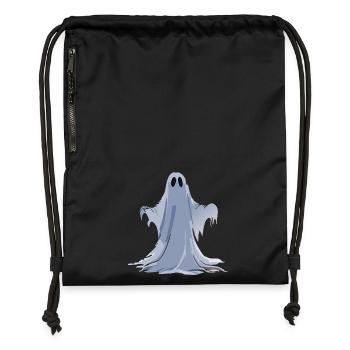 Halloween Spooky Ghost - Gymsac made from recycled material - black - Front