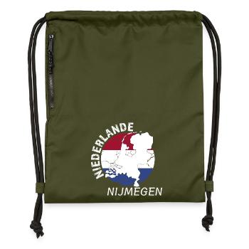 Nijmegen - Gymsac made from recycled material - military green - Front
