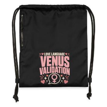 Venus sign Venus astrology - Gymsac made from recycled material - black - Front