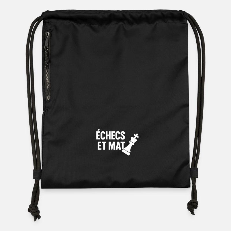 Checkmate - Gymsac made from recycled material - black