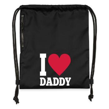 I love daddy - Gymsac made from recycled material - black - Front