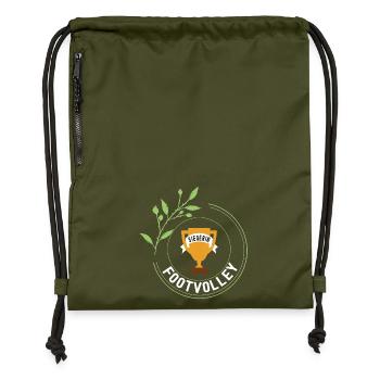 Footvolleyer Vainqueur Footvolleyer Joueur Équipe Victoire - Sac à cordon en polyester recyclé - military green - Devant
