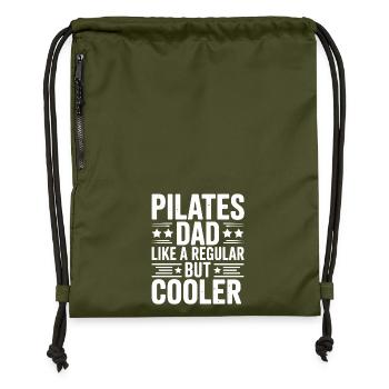 Pilates Dad Like a Regular But Cooler - Gymsac made from recycled material - military green - Front