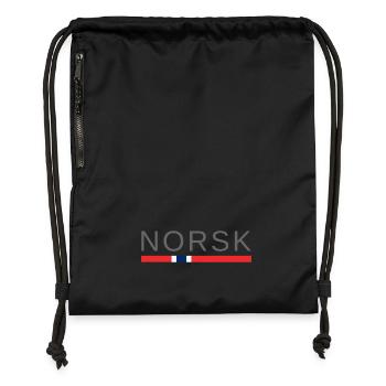 norwegisch - Turnbeutel aus Recycling-Material - Schwarz - Vorne