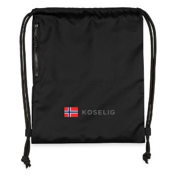 Gemütliches Norwegen - Turnbeutel aus Recycling-Material - Schwarz - Vorne