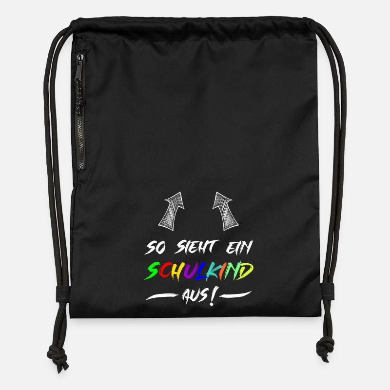 So sieht ein Schulkind aus - Turnbeutel aus Recycling-Material - Schwarz