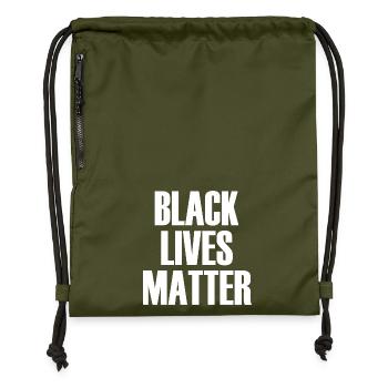 Black Lives Matter - Turnbeutel aus Recycling-Material - military Green - Vorne