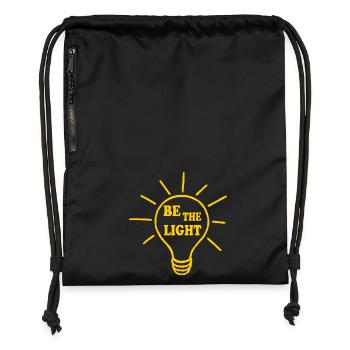 Be the light - Turnbeutel aus Recycling-Material - Schwarz - Vorne