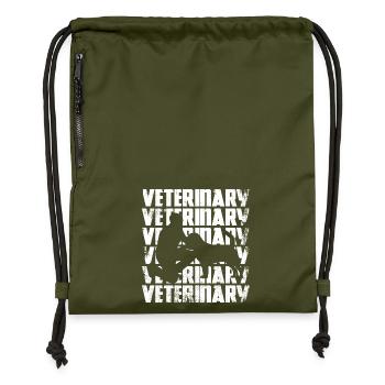 Lustiger Veterinär - Turnbeutel aus Recycling-Material - military Green - Vorne