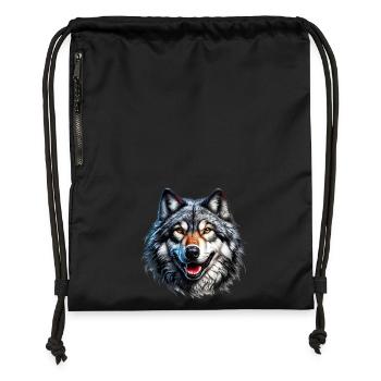 Loup - Sac à cordon en polyester recyclé - noir - Devant
