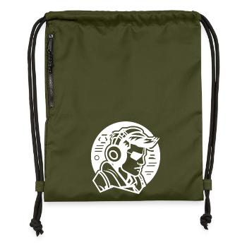 Amateurs de jeux vidéo - Sac à cordon en polyester recyclé - military green - Devant