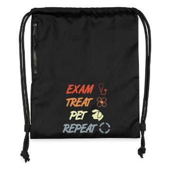 Examen Traiter Pet Répéter - Sac à cordon en polyester recyclé - noir - Devant