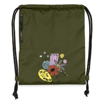 Heute ist der Tag  - Turnbeutel aus Recycling-Material - military Green - Vorne
