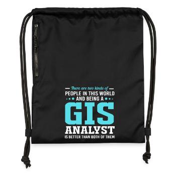 GIS Analyst Cartography Geography Geography - Gymsac made from recycled material - military green - Front