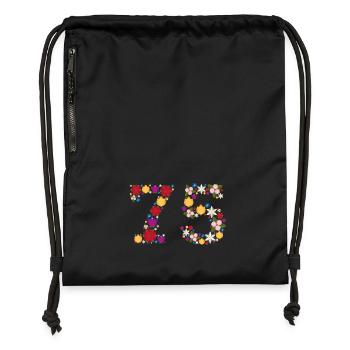Fleurs 75 - Sac à cordon en polyester recyclé - noir - Devant