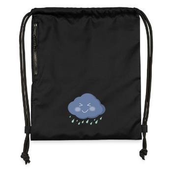 Joyful Cloud Gentle Rain - Gymsac made from recycled material - black - Front