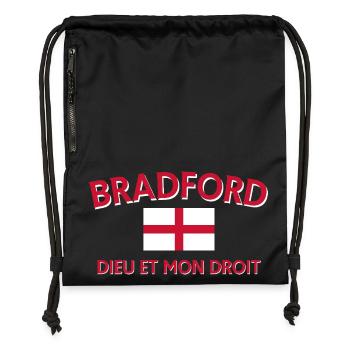 Bradford Flag with Motto - Gymsac made from recycled material - black - Front