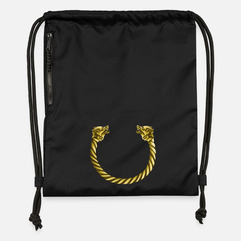 Vikings Bracelets - Sac à cordon en polyester recyclé - noir