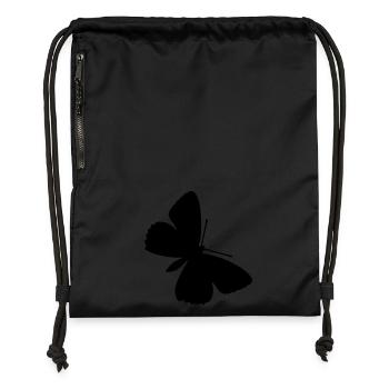 Schmetterlinge: Polyommatus Hippothoe - Sac à cordon en polyester recyclé - noir - Devant