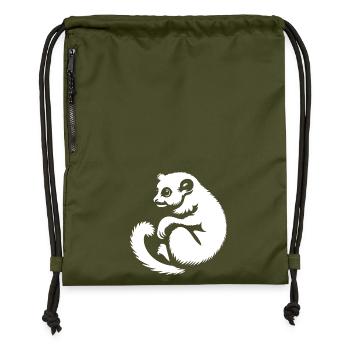 Loris Slowlori Silhouette Säugetier - Turnbeutel aus Recycling-Material - military Green - Vorne