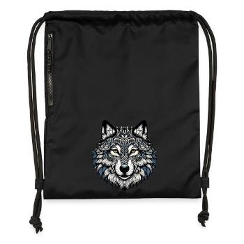 Loup - Sac à cordon en polyester recyclé - noir - Devant