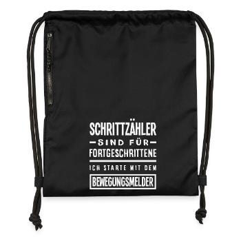 Podomètre? J’utilise le détecteur de mouvement - Sac à cordon en polyester recyclé - military green - Devant