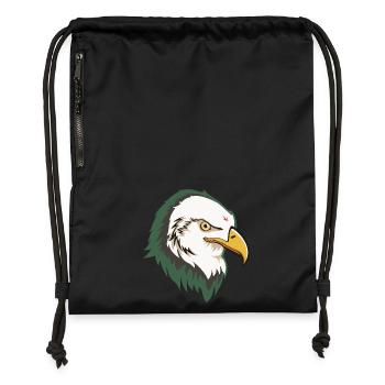 Eagle Head - Sac à cordon en polyester recyclé - noir - Devant