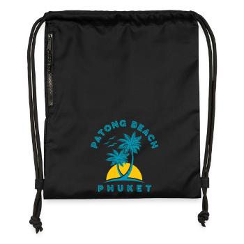 Patong Beach Phuket Palm Sunset - Gymsac made from recycled material - black - Front