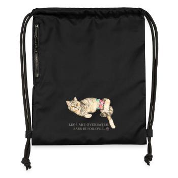 Legs Are Overrated Cat Sass - Gymsac made from recycled material - black - Front