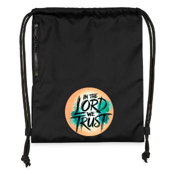 Jesus T-shirt We trust in the Lord - Gymsac made from recycled material - black - Front