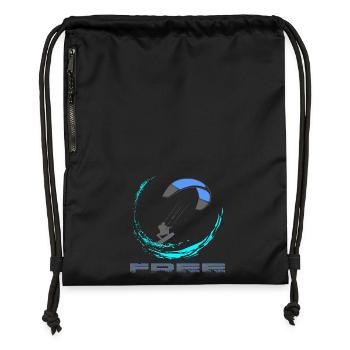 Kitesurfing - Gymsac made from recycled material - black - Front