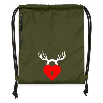 Cuckold horns - Gymsac made from recycled material - military green - Front