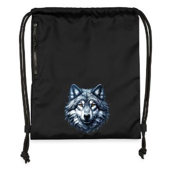 Loup - Sac à cordon en polyester recyclé - noir - Devant