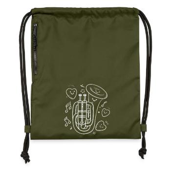 Tuba Comic - Gymsac made from recycled material - military green - Front