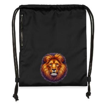 Lion - Gymsac made from recycled material - black - Front