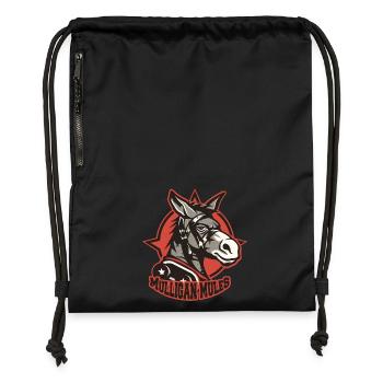 Logo de la mascotte des Mules Mulligan - Sac à cordon en polyester recyclé - noir - Devant