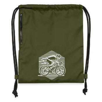 Einfach Roadbike zeitloses Design - Turnbeutel aus Recycling-Material - military Green - Vorne