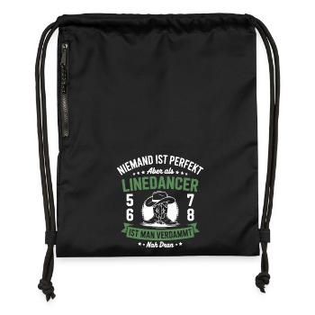 Linedance Country Western Line Dancer - Turnbeutel aus Recycling-Material - Schwarz - Vorne